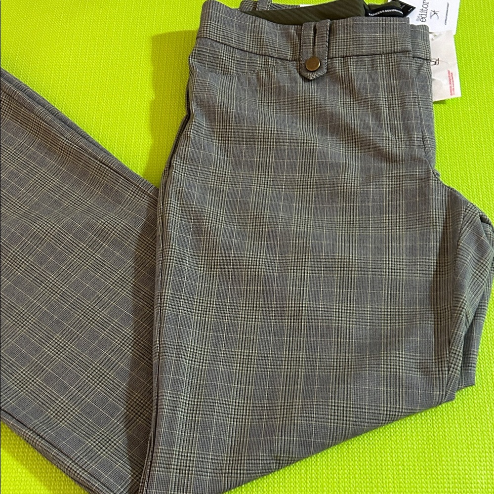 Express  Gray yellow Plaid Chinos